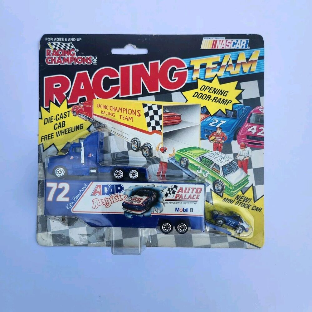 1991 Racing Team #72 Ken Bouchard Transporter W Mini Stock Car